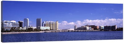 City at the waterfront, Hillsborough Bay, Tampa, Hillsborough County, Florida, USA Canvas Art Print - Tampa Art