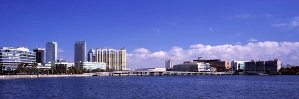 Tampa: City at the waterfront, Hillsborough Bay, Tampa, Hillsborough County, Florida, USA by Panoramic Images