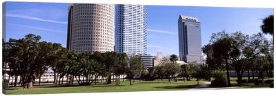 Buildings in a city viewed from a park, Plant Park, University Of Tampa, Tampa, Hillsborough County, Florida, USA Canvas Art Print - Tampa Bay Art
