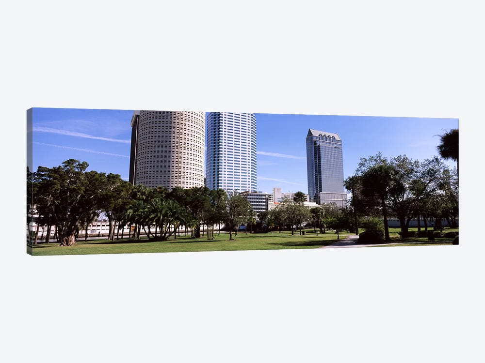 Buildings in a city viewed from a park, Plant Park, University Of Tampa, Tampa, Hillsborough County, Florida, USA by Panoramic Images 1-piece Canvas Artwork