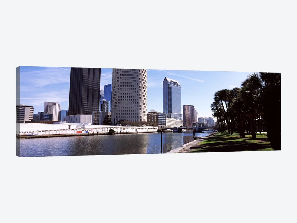 Buildings viewed from the riversideHillsborough River, University of Tampa, Tampa, Hillsborough County, Florida, USA by Panoramic Images 1-piece Canvas Print