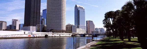 Tampa Bay: Buildings viewed from the riversideHillsborough River, University of Tampa, Tampa, Hillsborough County, Florida, USA by Panoramic Images
