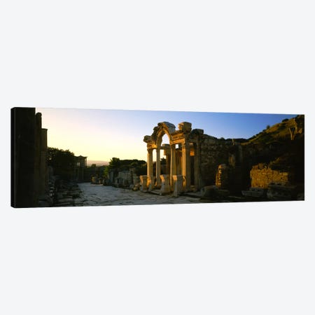 Facade of a temple, Hadrian Temple, Ephesus, Turkey Canvas Print #PIM777} by Panoramic Images Canvas Print