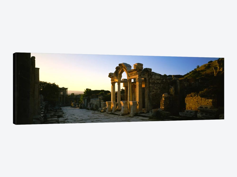 Facade of a temple, Hadrian Temple, Ephesus, Turkey by Panoramic Images 1-piece Canvas Art Print