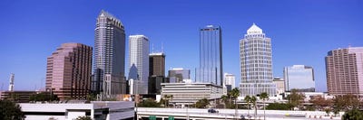 Skyscraper in a city, Tampa, Hillsborough County, Florida, USA by Panoramic Images framed canvas print