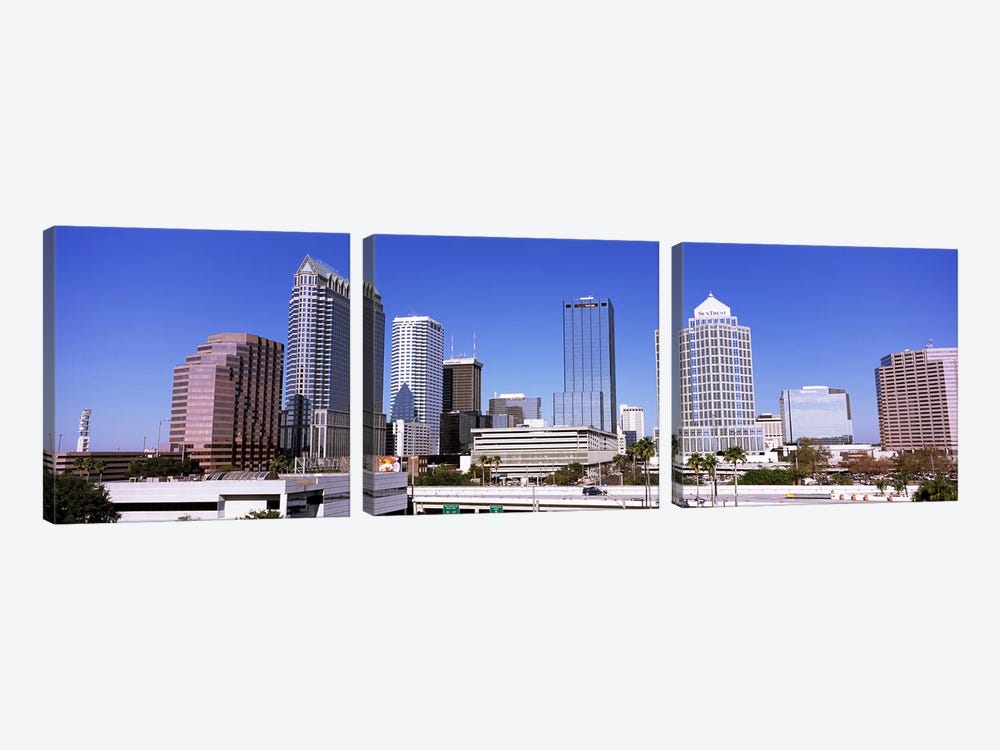 Skyscraper in a city, Tampa, Hillsborough County, Florida, USA by Panoramic Images 3-piece Canvas Art