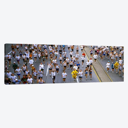 People running in a marathonChicago Marathon, Chicago, Illinois, USA Canvas Print #PIM7785} by Panoramic Images Art Print