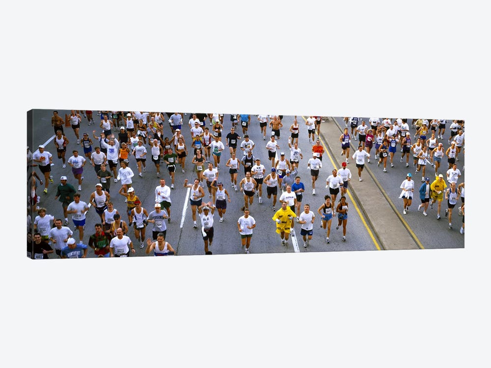 People running in a marathonChicago Marathon, Chicago, Illinois, USA by Panoramic Images 1-piece Canvas Artwork