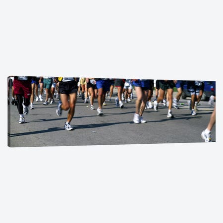 Low section view of people running in a marathonChicago Marathon, Chicago, Illinois, USA Canvas Print #PIM7786} by Panoramic Images Canvas Print