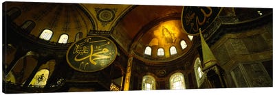 Low angle view of a ceiling, Aya Sophia, Istanbul, Turkey Canvas Art Print