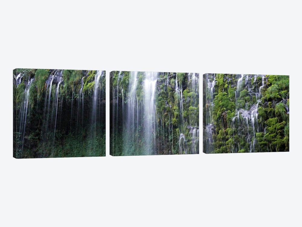 Waterfall, Mossbrae Falls, Sacramento River, Dunsmuir, Siskiyou County, California, USA by Panoramic Images 3-piece Canvas Print