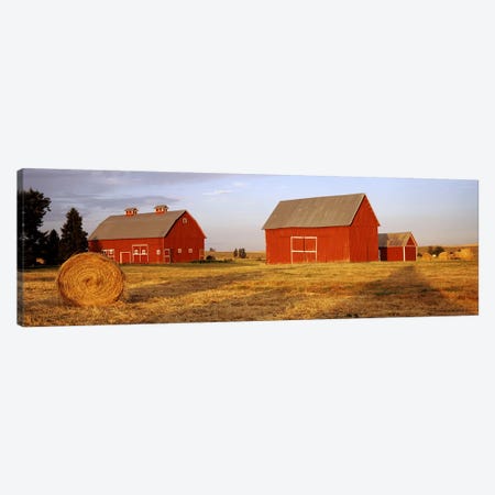 Red barns in a farm, Palouse, Whitman County, Washington State, USA Canvas Print #PIM7794} by Panoramic Images Canvas Art