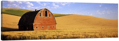Old barn in a wheat field, Palouse, Whitman County, Washington State, USA #3 Canvas Art Print - Country Scenic Photography