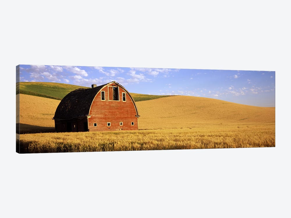 Old barn in a wheat field, Palouse, Whitman County, Washington State, USA #3 by Panoramic Images 1-piece Canvas Print