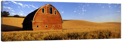 Old barn in a wheat field, Palouse, Whitman County, Washington State, USA #4 Canvas Art Print - Washington Art