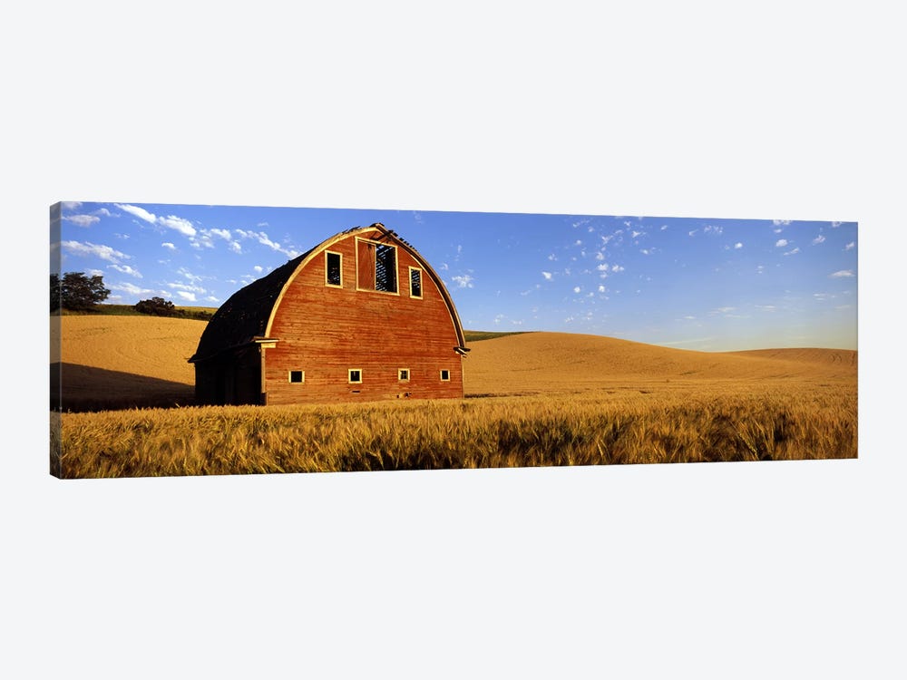 Old barn in a wheat field, Palouse, Whitman County, Washington State, USA #4 by Panoramic Images 1-piece Canvas Artwork