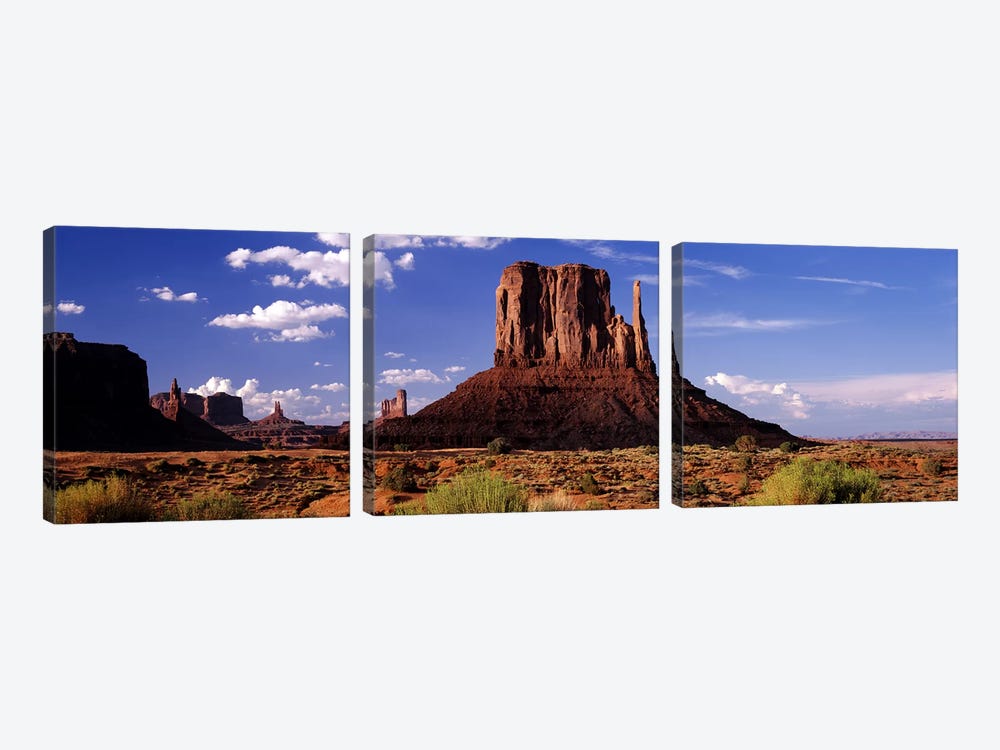 West Mitten Butte, Monument Valley, Navajo Nation, Arizona, USA by Panoramic Images 3-piece Art Print