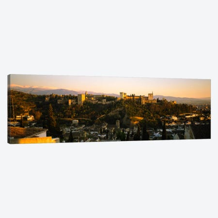 Afternoon View Of Alhambra, Granada, Andalusia, Spain Canvas Print #PIM779} by Panoramic Images Canvas Wall Art
