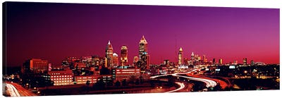 USA, Georgia, Atlanta, night Canvas Art Print - Atlanta Skylines