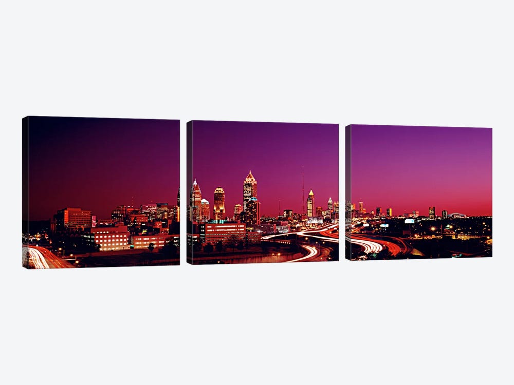 USA, Georgia, Atlanta, night by Panoramic Images 3-piece Canvas Artwork