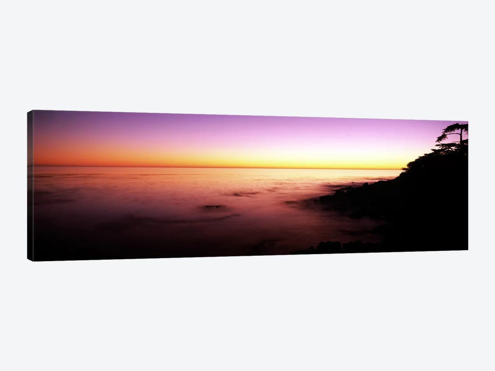 Sea at sunset, Point Lobos State Reserve, Carmel, Monterey County, California, USA by Panoramic Images 1-piece Canvas Wall Art
