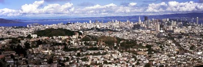 Cityscape viewed from the Twin Peaks, San Francisco, California, USA by Panoramic Images canvas print