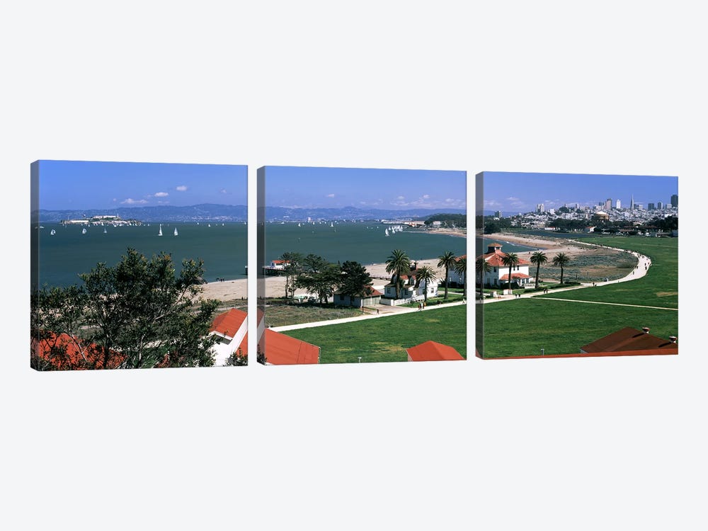 Buildings in a park, Crissy Field, San Francisco, California, USA by Panoramic Images 3-piece Art Print