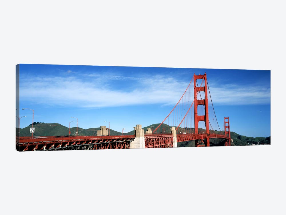 Suspension bridge across a bay, Golden Gate Bridge, San Francisco Bay, San Francisco, California, USA #3 by Panoramic Images 1-piece Canvas Art