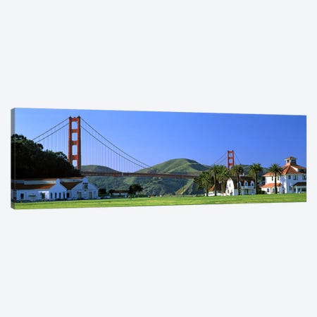 Bridge viewed from a park, Golden Gate Bridge, Crissy Field, San Francisco, California, USA Canvas Print #PIM7830} by Panoramic Images Canvas Wall Art