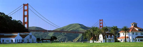San Francisco: Bridge viewed from a park, Golden Gate Bridge, Crissy Field, San Francisco, California, USA by Panoramic Images