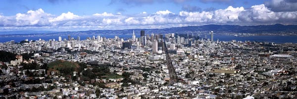 San Francisco Skylines: Cityscape viewed from the Twin Peaks, San Francisco, California, USA #2 by Panoramic Images