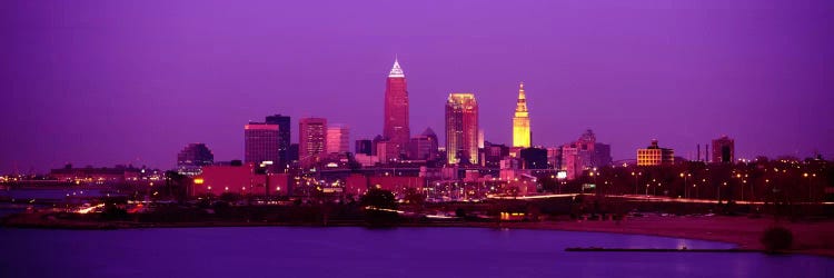 Buildings Lit Up At NightCleveland, Ohio, USA by Panoramic Images wall art