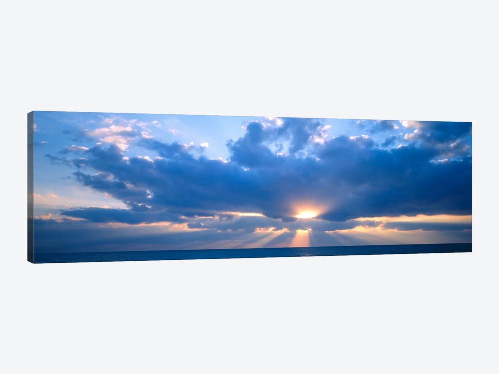 Heavenly Cloudy Sunset Over The Gulf Of Mexico by Panoramic Images 1-piece Canvas Artwork