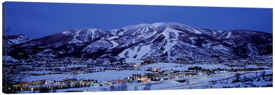 Illuminated Landscape, Mt. Werner, Steamboat Springs, Routt County, Colorado, USA Canvas Art Print - Panoramic Photography