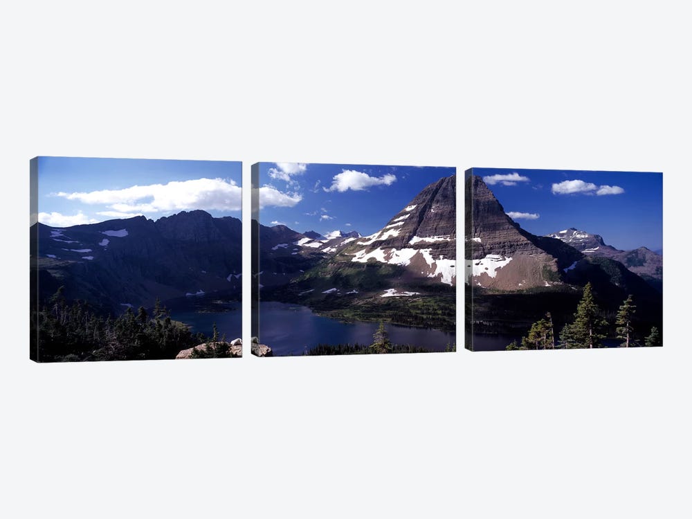 Bearhat Mountain & Hidden Lake, Glacier National Park, Montana, USA by Panoramic Images 3-piece Art Print