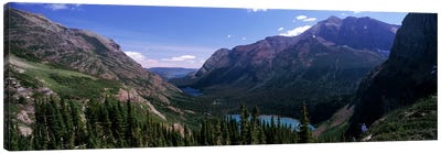 Mountain Valley Landscape, Glacier National Park, Montana, USA Canvas Art Print - Glacier National Park Art