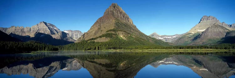 Mount Wilbur And Its Reflection In Swiftcurrent Lake, Many Glacier Region, Glacier National Park, Montana, USA