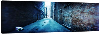 Buildings along an alley, Pioneer Square, Seattle, Washington State, USA Canvas Art Print - House Art