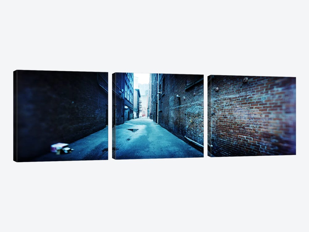Buildings along an alley, Pioneer Square, Seattle, Washington State, USA by Panoramic Images 3-piece Art Print