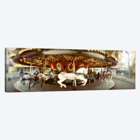 Carousel horses in an amusement park, Seattle Center, Queen Anne Hill, Seattle, Washington State, USA Canvas Print #PIM7887} by Panoramic Images Canvas Artwork