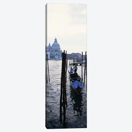 Gondolier in a gondola with a cathedral in the background, Santa Maria Della Salute, Venice, Veneto, Italy Canvas Print #PIM7889} by Panoramic Images Canvas Art Print