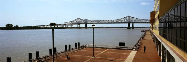 New Orleans: Bridge across a river, Crescent City Connection Bridge, Mississippi River, New Orleans, Louisiana, USA by Panoramic Images