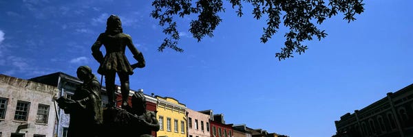 Louisiana: Statues in front of buildings, French Market, French Quarter, New Orleans, Louisiana, USA by Panoramic Images