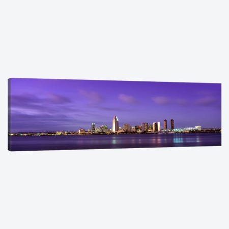 USACalifornia, San Diego, dusk Canvas Print #PIM789} by Panoramic Images Art Print