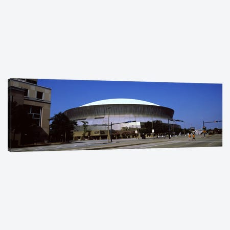 Low angle view of a stadium, Louisiana Superdome, New Orleans, Louisiana, USA Canvas Print #PIM7903} by Panoramic Images Canvas Artwork