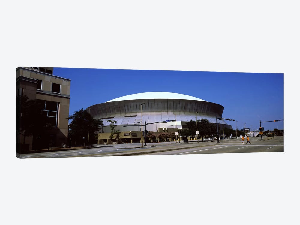 Low angle view of a stadium, Louisiana Superdome, New Orleans, Louisiana, USA by Panoramic Images 1-piece Canvas Print