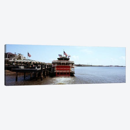 Paddleboat Natchez in a river, Mississippi River, New Orleans, Louisiana, USA Canvas Print #PIM7904} by Panoramic Images Canvas Print