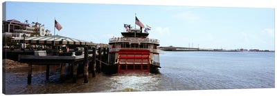 Paddleboat Natchez in a river, Mississippi River, New Orleans, Louisiana, USA Canvas Art Print - New Orleans Art