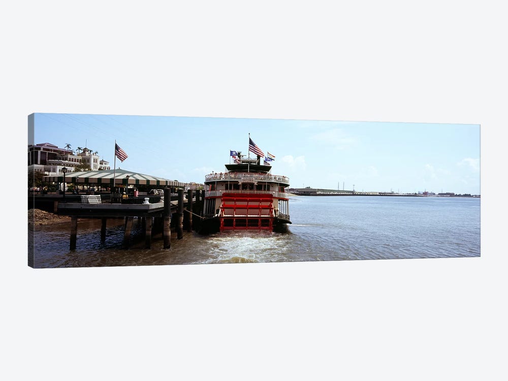 Paddleboat Natchez in a river, Mississippi River, New Orleans, Louisiana, USA by Panoramic Images 1-piece Canvas Artwork