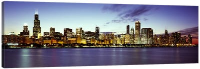 Buildings at the waterfront, Lake Michigan, Chicago, Cook County, Illinois, USA Canvas Art Print - Urban Scenic Photography